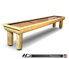 Hudson Ponderosa Log Style Rustic Shuffleboard Table
