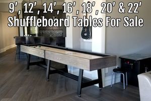 Shuffleboard Tables By Size | 9' - 22' Shuffleboards
