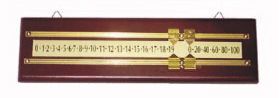 Manual Table Shuffleboard Score Keeper - Wood With Mahogany Finish