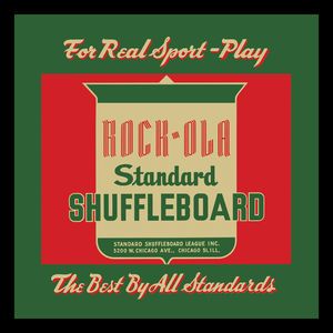 Play Rock-Ola Shuffleboard 12" x 12" or 16" x 16" Framed Print