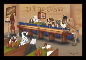 Shuffle Dawgs 12" x 18" Framed Print