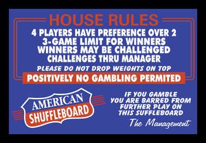 Shuffleboard Wall Signs, Prints & Posters