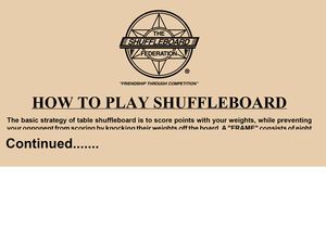 Wall Signs - How to Play Shuffleboard