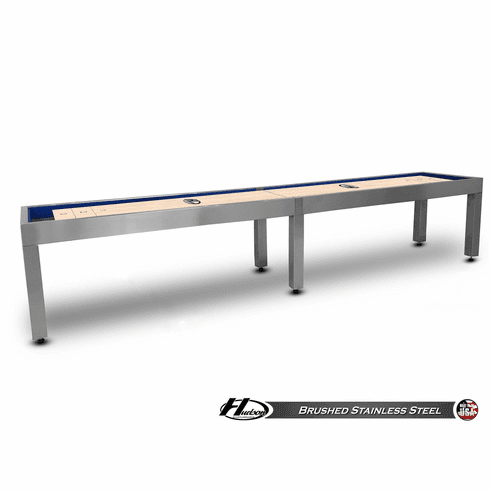 12' Brushed Stainless Steel Hudson Metro Shuffleboard Table