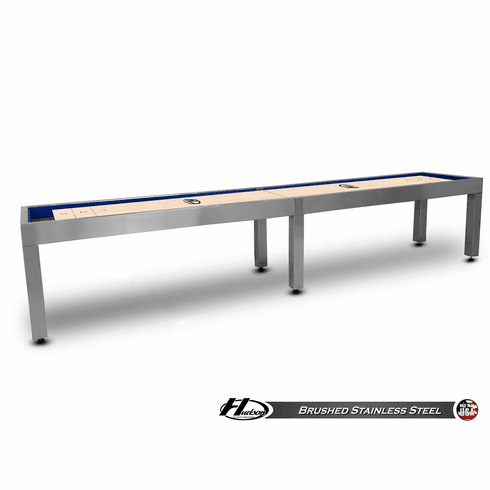 20' Brushed Stainless Steel Hudson Metro Shuffleboard Table