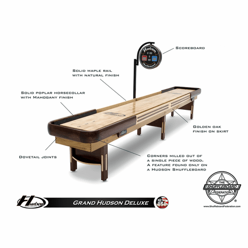 20' Grand Hudson Deluxe Shuffleboard Table