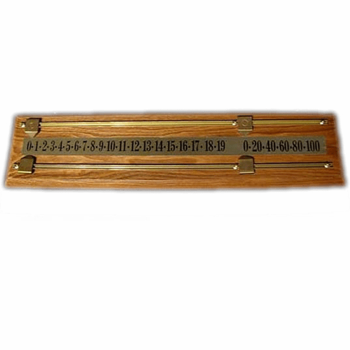 Manual Table Shuffleboard Score Keeper - Wood With Oak Finish