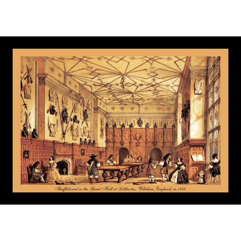 Shuffleboard In The Great Hall 12" x 18" Framed Print