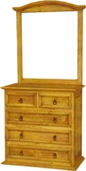 Chiapas Dresser and Mirror Frame Chiapas Dresser and Mirror Frame