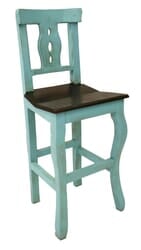 Cantina Rustic Bar Stool Turquoise Cantina Rustic Bar Stool Turquoise