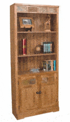 Arizona Rustic Oak Bookcase W/ Cabinet Arizona Rustic Oak Bookcase W/ Cabinet