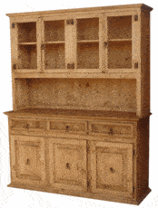 Rustic China Cabinet, Pine China Cabinet, Wood China Cabinet