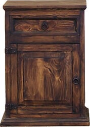 Puebla Rustic Night Stand Dark Stain L Puebla Rustic Night Stand Dark Stain L