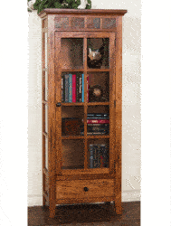 Arizona Rustic Oak Curio Cabinet Arizona Rustic Oak Curio Cabinet