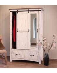 Puebla Rustic White Wash Armoire Puebla Rustic White Wash Armoire