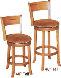 Arizona Rustic Oak Round Swivel Barstool With Back Arizona Rustic Oak Round Swivel Barstool With Back