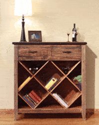 Aspen Antique Multi-Color Bookcase and Wine Rack Aspen Antique Multi-Color Bookcase and Wine Rack