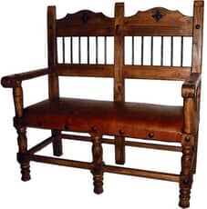 Rustic Bench, Wooden Bench, Pine Bench