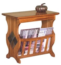 Arizona Rustric Oak Magazine Rack & End Table Arizona Rustric Oak Magazine Rack & End Table