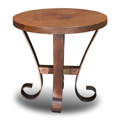 Ridge Round Copper Side Table Ridge Round Copper Side Table