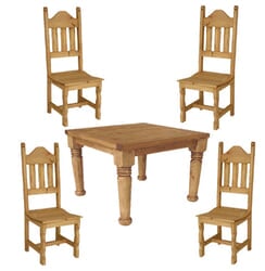 Hacienda Rustic Square Table & Chair Set Hacienda Rustic Square Table & Chair Set