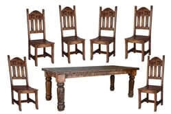 Old West Rustic Dining Table Set Old West Rustic Dining Table Set