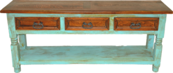 Lyon Antique Turquoise Sofa Table Lyon Antique Turquoise Sofa Table