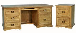 Santa Rita Rustic Executive Desk & File Cabinet Set Santa Rita Rustic Executive Desk & File Cabinet Set