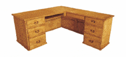 Taos L-Shape Rustic Wood Desk Taos L-Shape Rustic Wood Desk