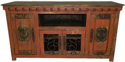 San Carlos Rustic 67" Antique Red TV Stand San Carlos Rustic 67" Antique Red TV Stand