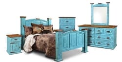 Corona Turquoise Bedroom Set Corona Turquoise Bedroom Set