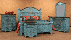 Corona Antique Turquoise Bedroom Set Corona Antique Turquoise Bedroom Set