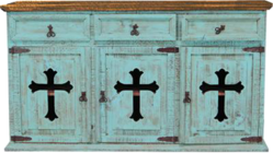 San Carlos Turquoise Buffet with Cross San Carlos Turquoise Buffet with Cross