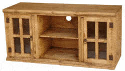 El Paso Rustic Pine Wood TV Console w/ Shelf El Paso Rustic Pine Wood TV Console w/ Shelf
