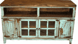 Santa Fe Antique Turquoise 72" TV Stand Santa Fe Antique Turquoise 72" TV Stand