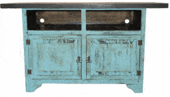 Taos Flat Screen 63" Antique Turqouise TV Stand Taos Flat Screen 63" Antique Turqouise TV Stand