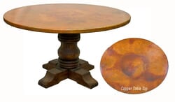 Rustic Copper Top Round Table Rustic Copper Top Round Table