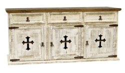 San Carlos White Buffet With Cross San Carlos White Buffet With Cross