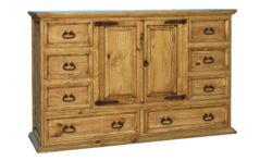 Santa Rita Rustic Grande Dresser W/ Cabinet Santa Rita Rustic Grande Dresser W/ Cabinet