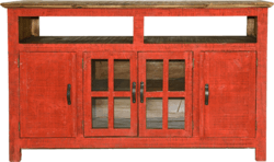 Hidago Rustic Red 60" TV Stand Hidago Rustic Red 60" TV Stand