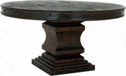 Granada Rustic Pedestal Round Dining Table Granada Rustic Pedestal Round Dining Table