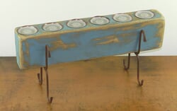 Six Hole Sugar Mold Candle Holder Turquoise Six Hole Sugar Mold Candle Holder Turquoise
