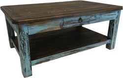 Corona Wood Turquoise Coffee Table Corona Wood Turquoise Coffee Table