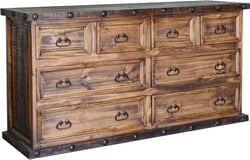 Old West Rustic 8 Drawer Dresser Old West Rustic 8 Drawer Dresser