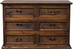 Sierra Leon 6 Drawer Dresser Dark Stain Sierra Leon 6 Drawer Dresser Dark Stain
