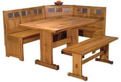 Arizona Rustic Oak Breakfast Nook Set Arizona Rustic Oak Breakfast Nook Set