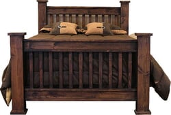 Rustic Mission Bed Frame Dark Stain Rustic Mission Bed Frame Dark Stain