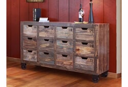 Aspen Rustic Multi-Color Console W/ 12 Drawers Aspen Rustic Multi-Color Console W/ 12 Drawers