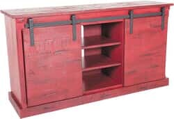 Sevilla Barn Door 65" Red TV Console Sevilla Barn Door 65" Red TV Console