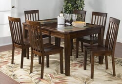 Durango Slate Top Dining Table Set W/ 6 Chairs Durango Slate Top Dining Table Set W/ 6 Chairs
